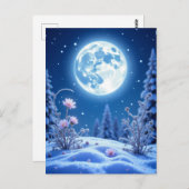 Winternacht, Postüberquerung Postkarte (Vorne/Hinten)