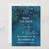 Winternacht Save the Date Einladung (Vorderseite)