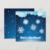 Winternacht, Weihnachtskarte Feiertagskarte (Vorne/Hinten)