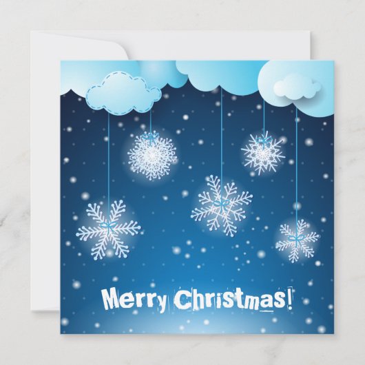 Winternacht, Weihnachtskarte Feiertagskarte (Vorderseite)