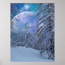 Winternachtposter Poster