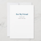 Winternachtsdörfliche Szene mit Weihnachtsgeist Dankeskarte (Rückseite)