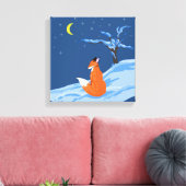 Winternachtsfox Leinwanddruck (Insitu (Wohnzimmer))