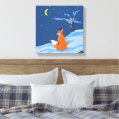 Winternachtsfox Leinwanddruck (Insitu (Schlafzimmer))