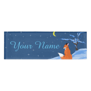 Winternachtsfox Namenschild