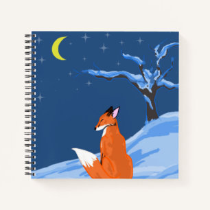 Winternachtsfox Notizbuch