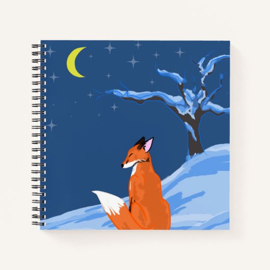 Winternachtsfox Notizbuch (Vorderseite)