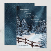 Winternachtskarte Feiertagskarte (Vorne/Hinten)