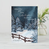 Winternachtskarte Feiertagskarte (Stehend Vorderseite)