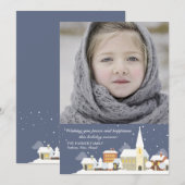Winternachtskarte Foto Feiertagskarte (Vorne/Hinten)