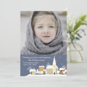 Winternachtskarte Foto Feiertagskarte (Stehend Vorderseite)