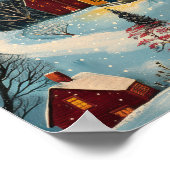 Winternachtskunst Ölgemälde Poster (Ecke)