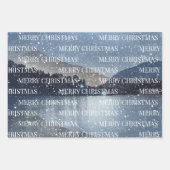 Winternachtsschnee Weihnachten Geschenkpapier Set (Vorderseite 3)
