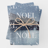 Winternachtsschnee Weihnachten Geschenkpapier Set (Beispiel)