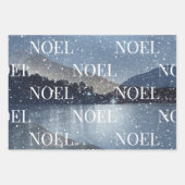 Winternachtsschnee Weihnachten Geschenkpapier Set (Vorderseite)