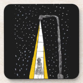 Winternachtsspaziergang Untersetzer (Vorderseite)