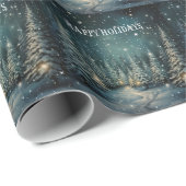 Winternachtswald Geschenkpapier (Rolleneckpunkt)