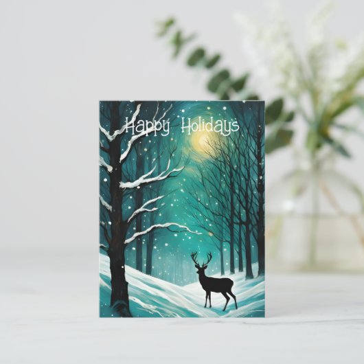 Winternachtswald Weihnachten (Stehend Vorderseite)