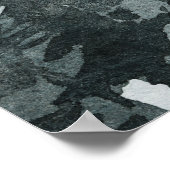 Winternachtswald-Wunderland-Sitzkarte Poster (Ecke)