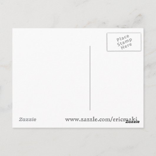 Winternachtswaldszene Postkarte (Rückseite)