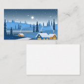 Winternachtszene mit Bäumen Begleitkarte (Vorne/Hinten)