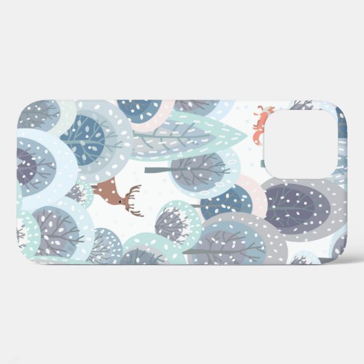 Winternahtloses Muster mit abstrakter flacher Hand Case-Mate iPhone Hülle (Rückseite (Horizontal))