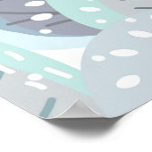 Winternahtloses Muster mit abstrakter flacher Hand Poster (Ecke)