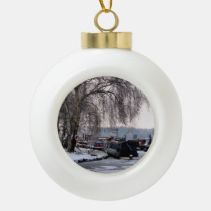 WINTERNARROWBOATS KERAMIK Kugel-Ornament