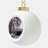 WINTERNARROWBOATS KERAMIK Kugel-Ornament (Rechts)