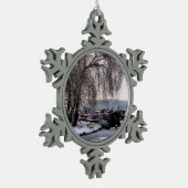 WINTERNARROWBOATS SCHNEEFLOCKEN Zinn-Ornament (Links)