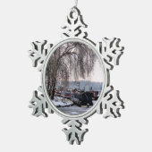 WINTERNARROWBOATS SCHNEEFLOCKEN Zinn-Ornament (Rechts)