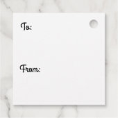 Winternaturfotografie von Snowy Pine Branch Geschenkanhänger (Rückseite)