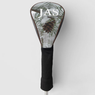 Winternaturfotografie von Snowy Pine Branch Golf Headcover