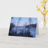 Winternebel am Morgen Karte (Gelbe Blume)