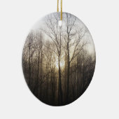 Winternebel Naturfotografie Keramik Ornament (Rechts)