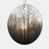 Winternebel Naturfotografie Keramik Ornament (Links)