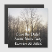 Winternebel Naturfotografie Magnetkarte (Vorne/Hinten)