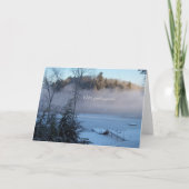 Winternebel über dem See Karte (Rückseite)