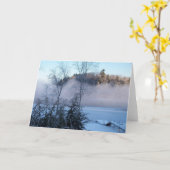 Winternebel über dem See Karte (Gelbe Blume)