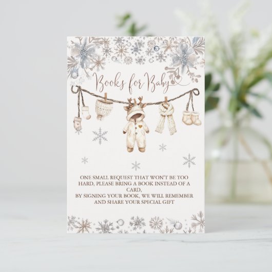 Winterneutrale Kleiderbücher für Baby Begleitkarte (Stehend Vorderseite)