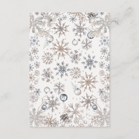 Winterneutrale Kleiderbücher für Baby Begleitkarte (Rückseite)