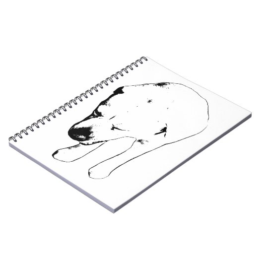 Winternoten mit grafischer Labrador-Maus Notizblock (Linke Seite)