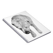 Winternoten mit schattiertem Labrador Notizblock (Rechte Seite)