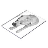 Winternoten mit schattiertem Labrador Notizblock (Linke Seite)