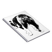 Winternotizen: Grafische Bulldogmuse Notizblock (Rechte Seite)