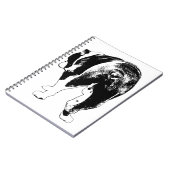 Winternotizen: Grafische Bulldogmuse Notizblock (Linke Seite)