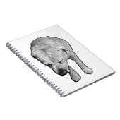 Winternotizen mit markiertem Labrador Notizblock (Rechte Seite)