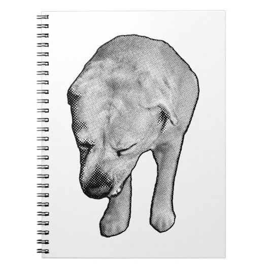 Winternotizen mit markiertem Labrador Notizblock (Vorderseite)