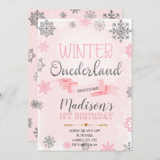 WINTERONEDERLAND-EINLADUNG EINLADUNG (Vorne/Hinten)