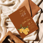 Winterorange-Scheiben getrocknete Babydusche Einla Einladung